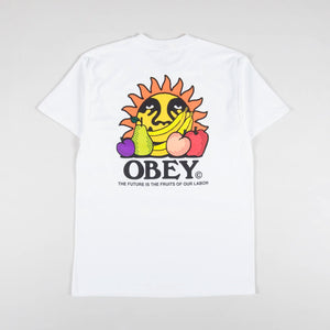 Obey The Future Is The Fruits Of Our Labor White T Shirt - T - Shirt