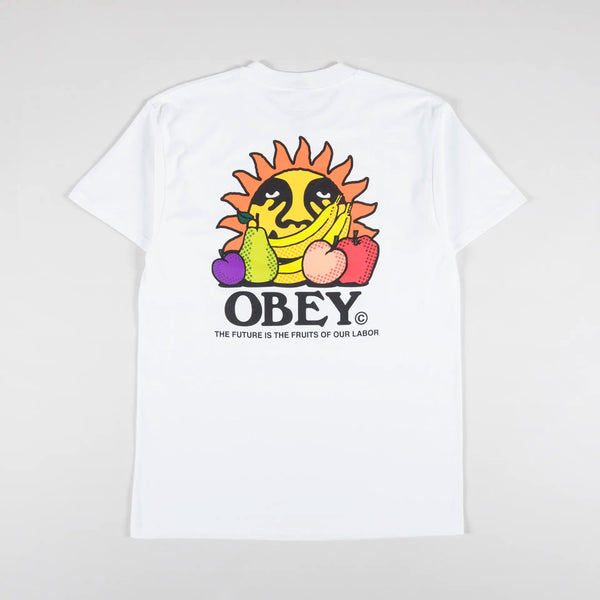 Obey The Future Is The Fruits Of Our Labor White T Shirt - T - Shirt