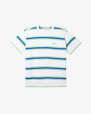 Obey Twenty Stripe White Multi T - Shirt - T - Shirt