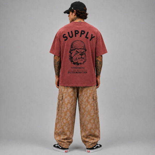 SUPPLY Bulldog Tee - Crimson Red - T-Shirt