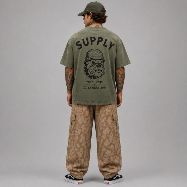 SUPPLY Bulldog Tee - Military Green - T-Shirt