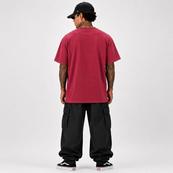 SUPPLY Gothic Logo Tee - Crimson - T-Shirt