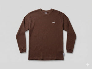 Supply Long - Sleeve Waffle Tee | Brown - Long Sleeve