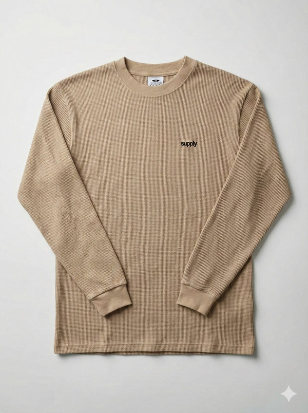Supply Long - Sleeve Waffle Tee | Sand - Long Sleeve