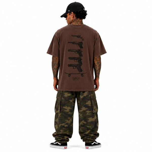 SUPPLY Pistol Evolution Pigment Dyed T-Shirt - Espresso Brown - T-Shirt