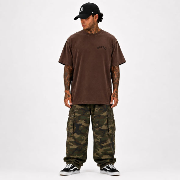 SUPPLY Pistol Evolution Pigment Dyed T-Shirt - Espresso Brown - T-Shirt