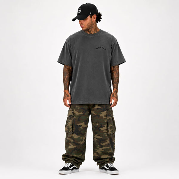 SUPPLY Pistol Evolution Pigment Dyed T-Shirt - Pepper - T-Shirt