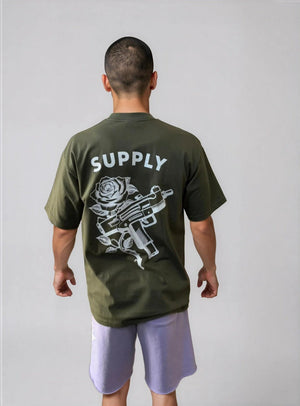 Supply Print T-Shirt Flower Gun - T-Shirt