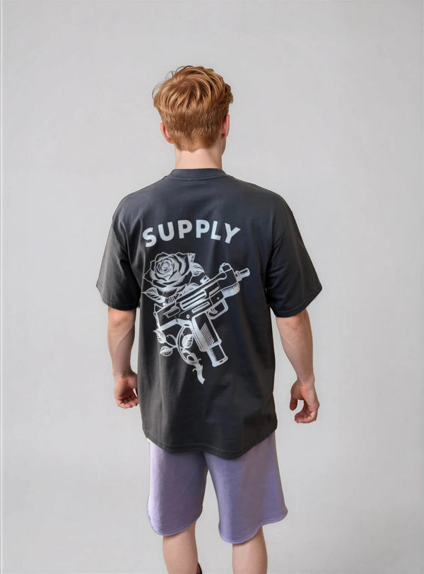 Supply Print T-Shirt Flower Gun - T-Shirt