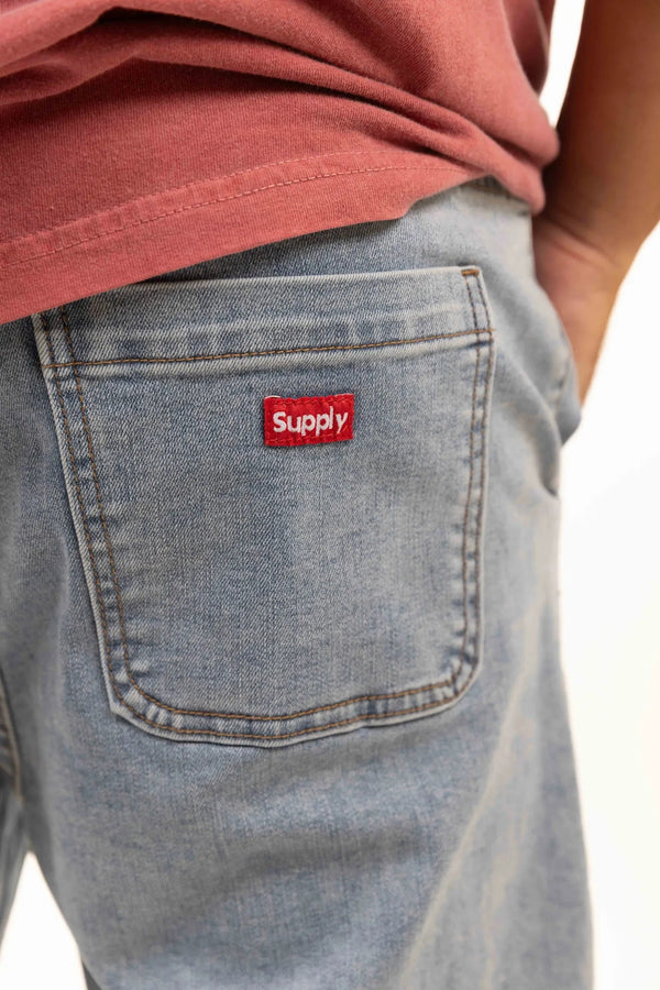 Supply Short Baggy Jeans - Light Blue - Pants