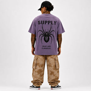 SUPPLY Spider Pigment Dyed T-Shirt - Vintage Purple - T-Shirt
