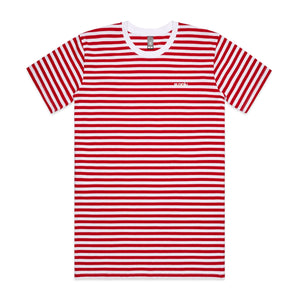 Supply Staple Stripe Tee || Red White - T - Shirt