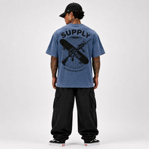 SUPPLY Worldwide Tee - Vintage Blue - T-Shirt