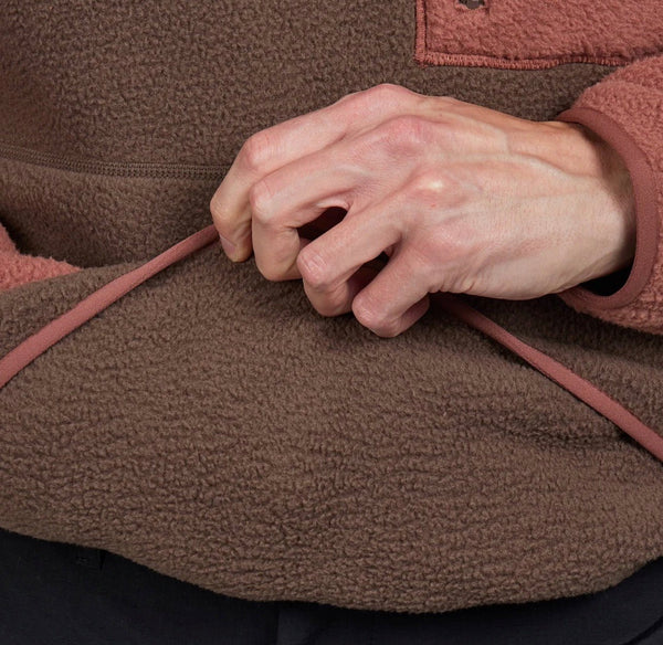The North Face Men's Yumiori Half 1/4 Zip Fleece Jacket- Smokey Brown / Coffee Brown - Jacket