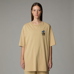 The North Face Mountain Cleanup Oversized T Shirt - Khaki Stone - T-Shirt