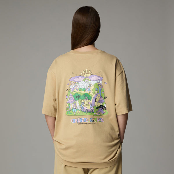 The North Face Mountain Cleanup Oversized T Shirt - Khaki Stone - T-Shirt