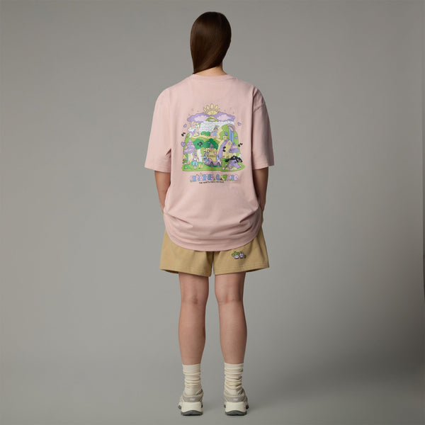 The North Face Mountain Cleanup Oversized T Shirt - Pink Moss - T-Shirt