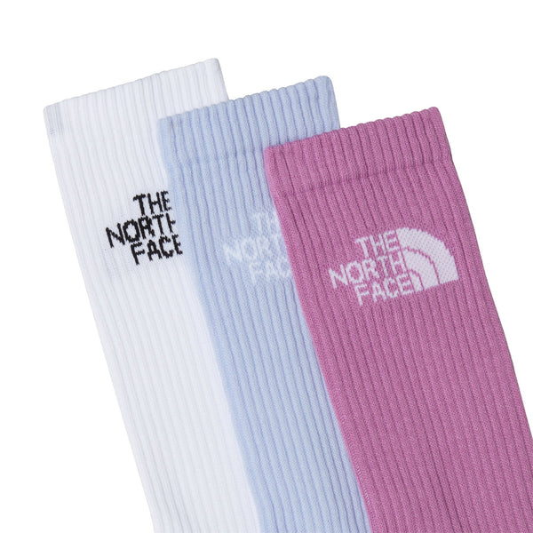 The North Face Multi Multi Sport Cushion Crew Socks - White - Purple Mint - Vibrant Verbena - Socks