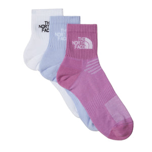 The North Face Multi Sport Cushion 1/4 Socks - White - Purple Mint - Vibrant Verbena - Socks