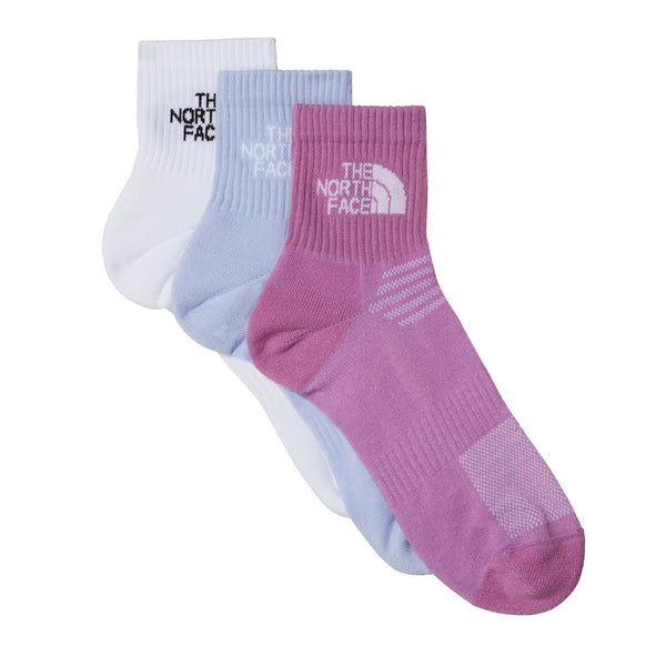 The North Face Multi Sport Cushion 1/4 Socks - White - Purple Mint - Vibrant Verbena - Socks