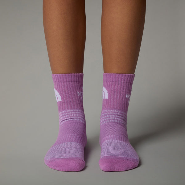 The North Face Multi Sport Cushion 1/4 Socks - White - Purple Mint - Vibrant Verbena - Socks
