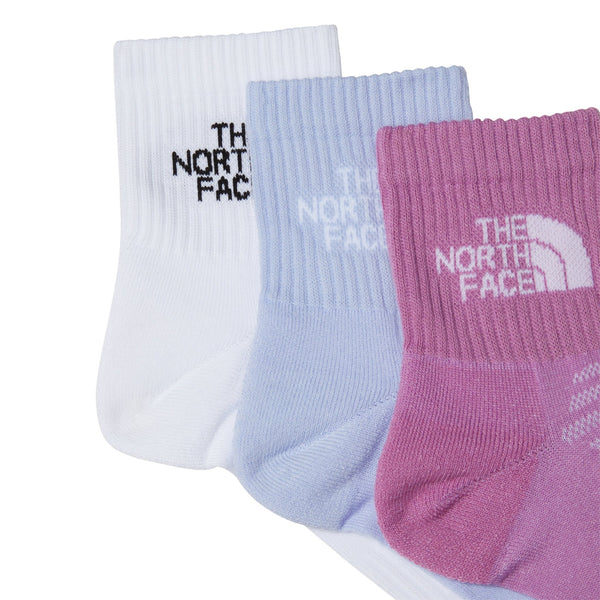 The North Face Multi Sport Cushion 1/4 Socks - White - Purple Mint - Vibrant Verbena - Socks
