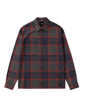VANS LARKSPUR PLAID FLANNEL HARBOR BLUE - Sweatshirt
