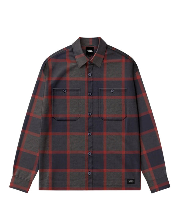 VANS LARKSPUR PLAID FLANNEL HARBOR BLUE - Sweatshirt