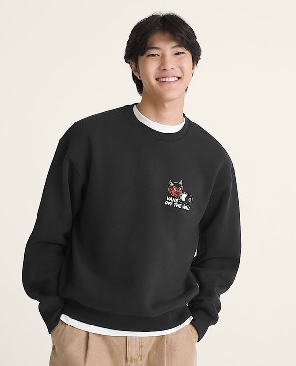 Vans-Old Scratch Crew Sweatshirt Black - Sweatshirt