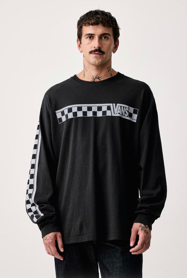 VANS RACING LS TEE-Black - Long Sleeve