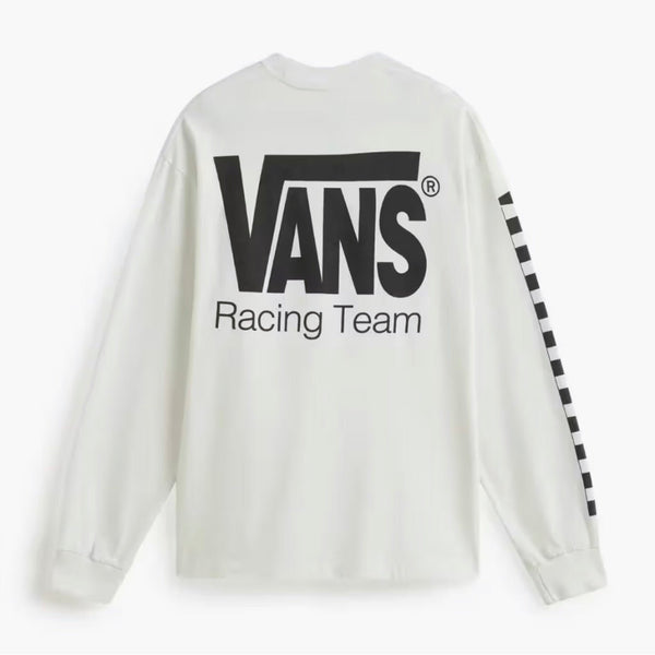 VANS RACING LS TEE-Marshmallow - Long Sleeve