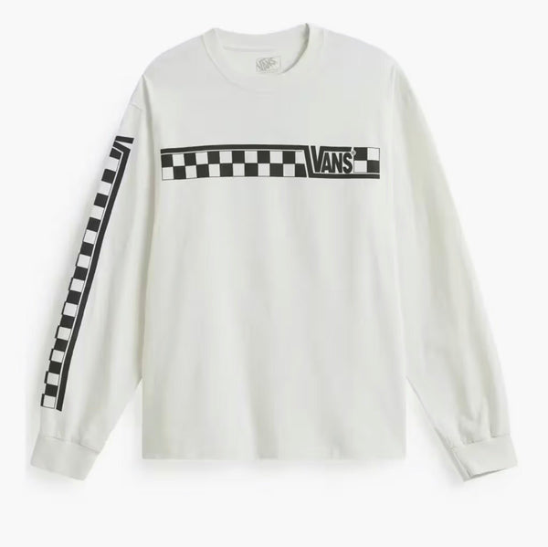 VANS RACING LS TEE-Marshmallow - Long Sleeve