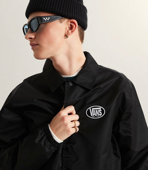 Vans-Torrey Nylon Coaches Jacket Black - Jacket