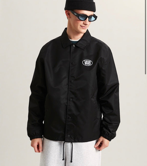 Vans-Torrey Nylon Coaches Jacket Black - Jacket