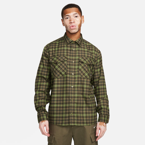 Nike SB Long-Sleeve Flannel Skate Button-Up Shirt - Long-Sleeve