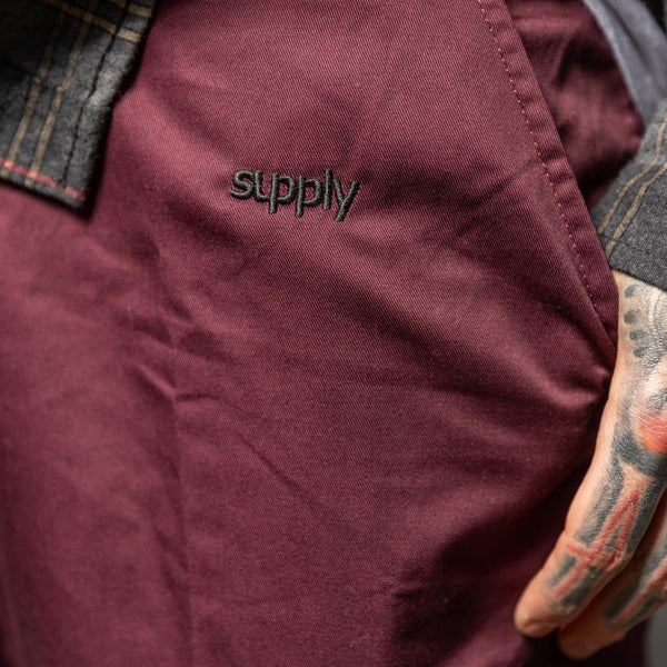 Supply Cargo Pants - Bordeaux - Pants